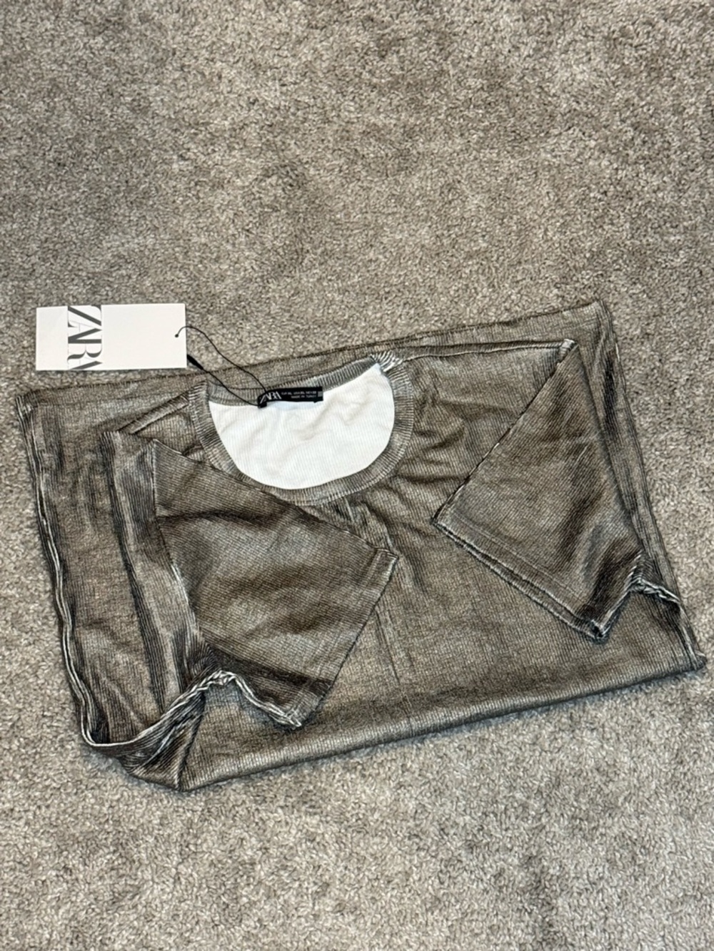 ZARA Metallic Ribbed Top - Picture 4 of 4
